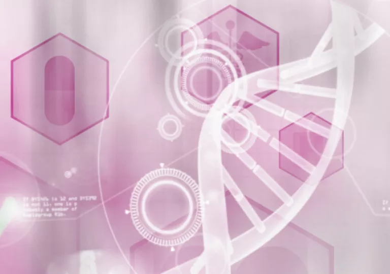 Medyczna grafika poglądowa z DNA